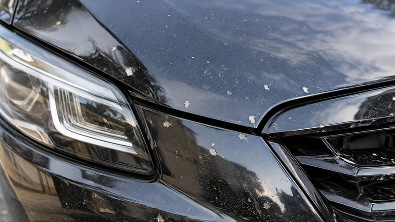 Rock Chips damage on car paint